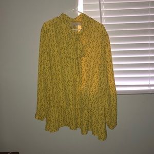 Yellow floral maternity top